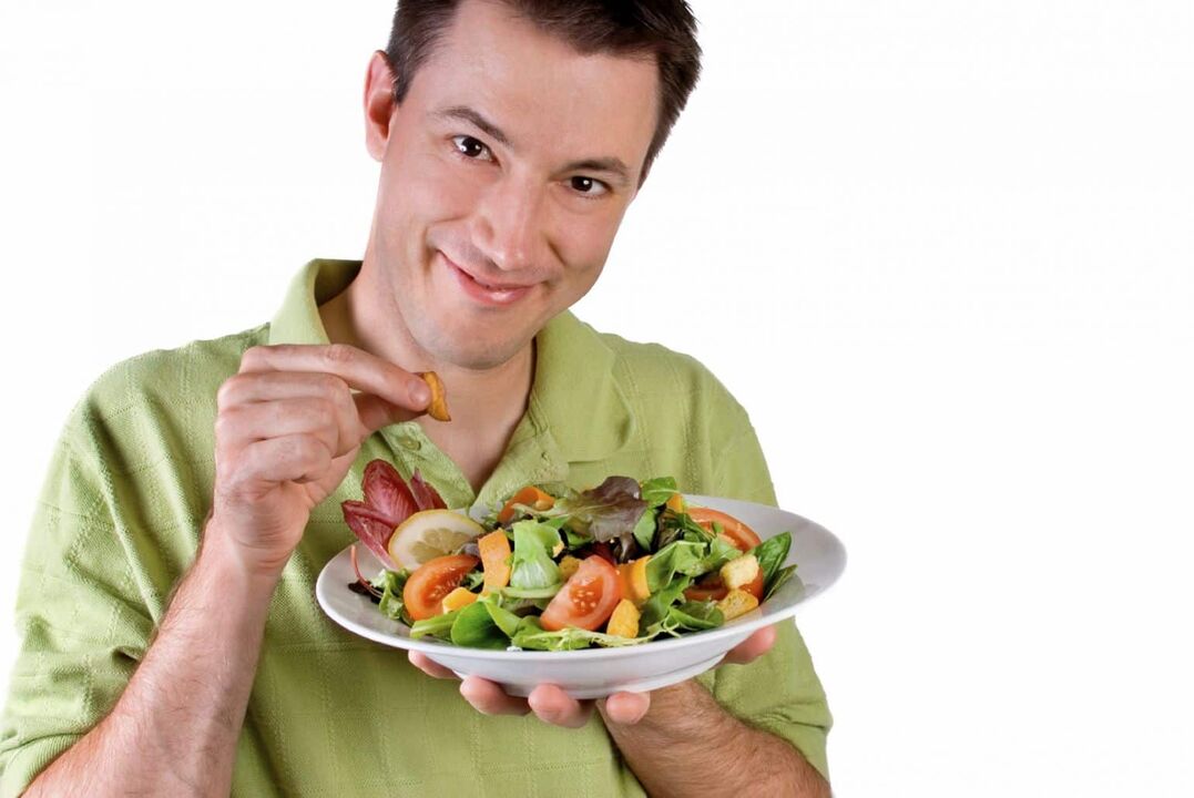 Ensalada de verduras para potencia masculina